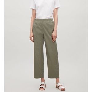 COS Cropped Cotton Poplin Trousers Size 6
